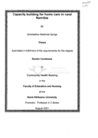 Capacity building for home care in rural Namibia