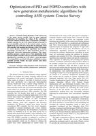 Optimization of PID and FOPID controllers with new generation metaheuristic algorithms for controlling AVR system : concise survey
