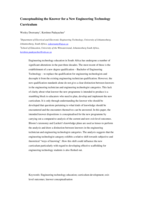 Conceptualising the knower for a new engineering technology curriculum