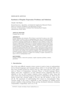 Synthesis of regular expression problems and solutions