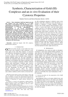 Synthesis, characterization of gold (III) complexes and an in vitro evaluation of their cytotoxic properties