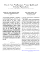 Bio-oil from pine residues- yields, quality and potential applications