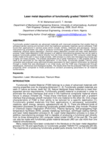 Laser metal deposition of functionally graded Ti6Al4V/TiC
