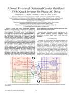 A novel five-level optimized carrier multilevel PWM quad-inverter six-phase ac drive
