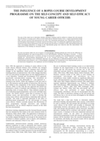 The influence of a ropes course development programme on the self-concept and self-efficacy of young career officers.