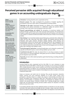 Perceived pervasive skills acquired through educational games in an accounting undergraduate degree