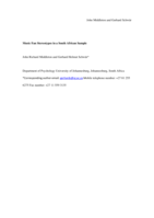 Music fan stereotypes in a South African sample