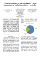 Case study and energy analysis of power system management of confectionery factory in Jordan