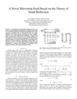 A novel microstrip feed based on the theory of small reflection