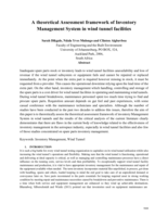 A theoretical assessment framework of Inventory Management System in wind tunnel facilities