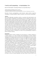 Creativity and psychopathology – an interdisciplinary view