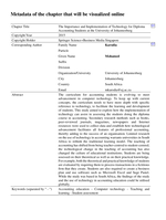 The importance and implementation of technology for diploma accounting students at the University of Johannesburg