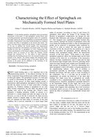 Characterising the effect of springback on mechanically formed steel plates