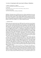 A review of municipal solid waste data for Harare, Zimbabwe