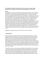 Vulnerability and resilience of female farmers in Oku, Cameroon, to climate change