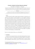 Economic evaluation of anaerobic digestion technology