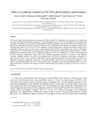 Effect of synthesis method on NS-TiO² photocatalytic performance