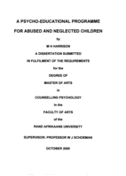 A psycho-educational programme for abused and neglected children