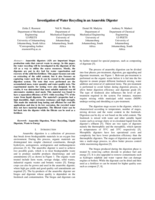 Investigation of water recycling in an anaerobic digester
