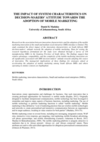 The impact of system characteristics on decision-makers’ attitude towards the adoption of mobile marketing