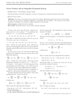Vector product and an integrable dynamical system