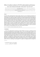 Effect of synthesis method on NS-TiO2 photocatalytic performance