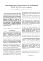 Predicting organic waste performance in soil treatment from x-ray fluorescence analysis