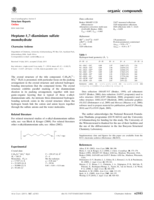 Heptane-1,7-diaminium sulfate monohydrate