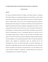 Developing skills through work integrated learning : important or unimportant?