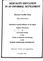 Sexuality education in an informal settlement
