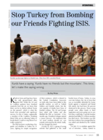 Stop Turkey from bombing our friends fighting ISIS