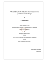 The building blocks of trust in electronic commerce purchases: a case study