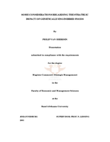 Some considerations regarding the strategic impact of genetically engineered foods.