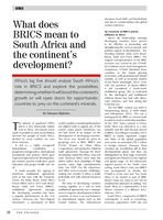 What does BRICS mean to South Africa and the continent’s development?