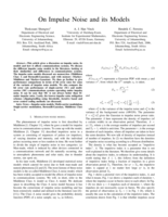 On impulse noise and its models