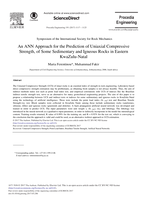 An ANN approach for the prediction of uniaxial compressive strength, of some sedimentary and igneous rocks in Eastern KwaZulu-Natal