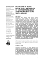 Dissonance of rights : digital space, an enabler of conversations about abortion amongst some South Africans