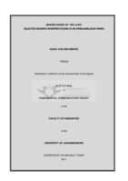 Making sense of 7de laan : selected viewers' interpretations of an Afrikaans soap opera