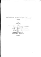 Applying genetic algorithms to fly-back converter design