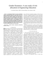 Gender dynamics : a case study of role allocation in engineering education