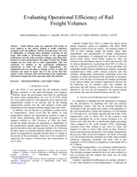 Evaluating operational efficiency of rail freight volumes