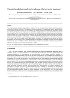 Titanate based photocatalysts for climate-efficient water treatment