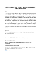 A critical analysis of the new taxation of retirement fund contributions