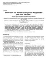 Brain drain and African development : any possible gain from the drain?