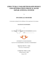 Structural parameter based design and optimisation for dual-band ESPAR antenna system