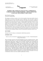 Mapping the literate lives of two Cameroonian families living in Johannesburg : implications for language and literacy education