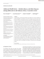 Adolescent Health Series - alcohol, tobacco, and other drug use among adolescents in sub-Saharan Africa : A narrative review