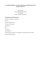Exploring consumers’ attitudes, knowledge and perceptions of the National Credit Act