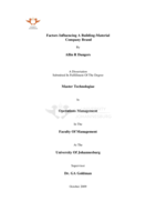Factors influencing a building-material company brand