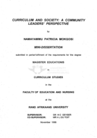 Curriculum and society : a community leaders' perspective